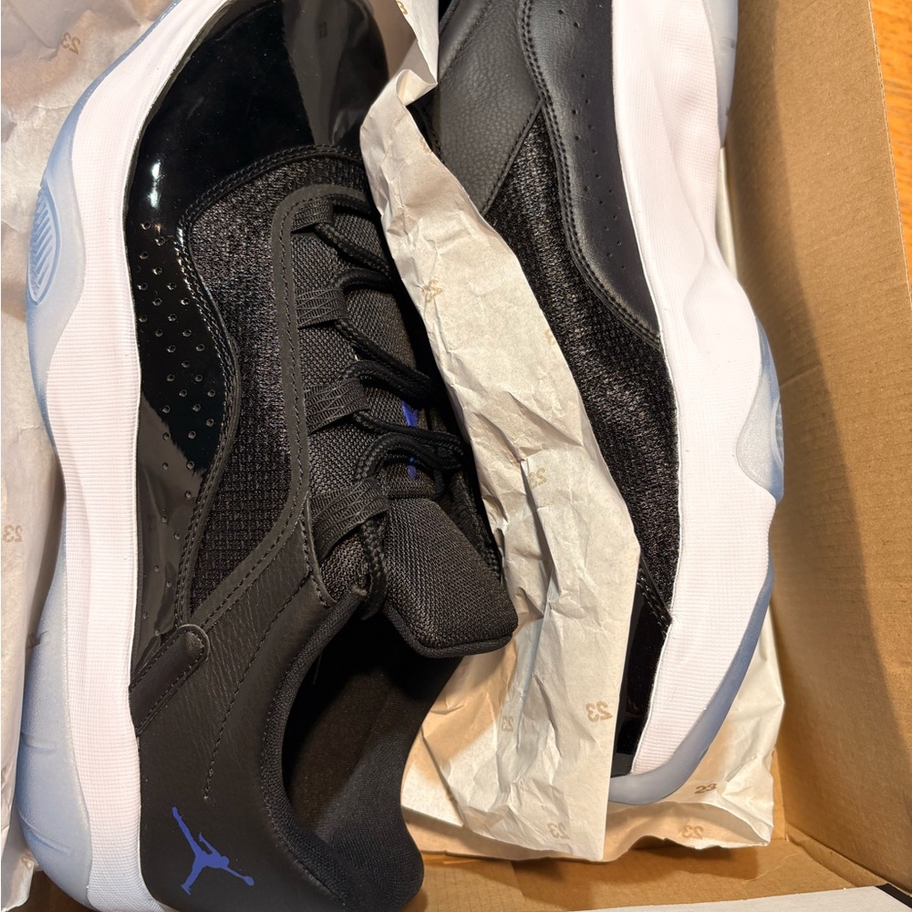 Jordan Black and Blue Sneakers